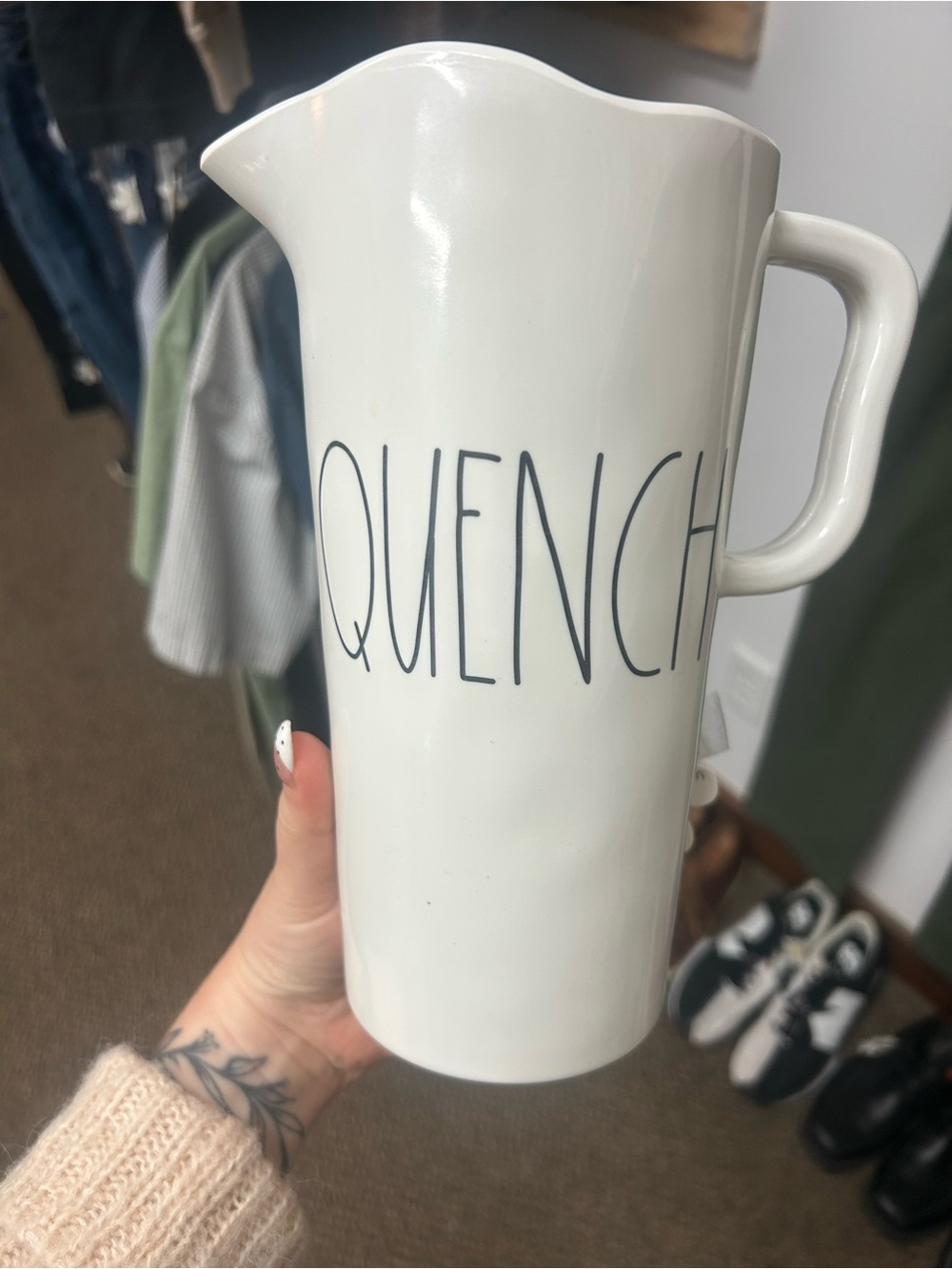 Rae Dunn White 'Quench' Pitcher - Stylish Home Dining Server